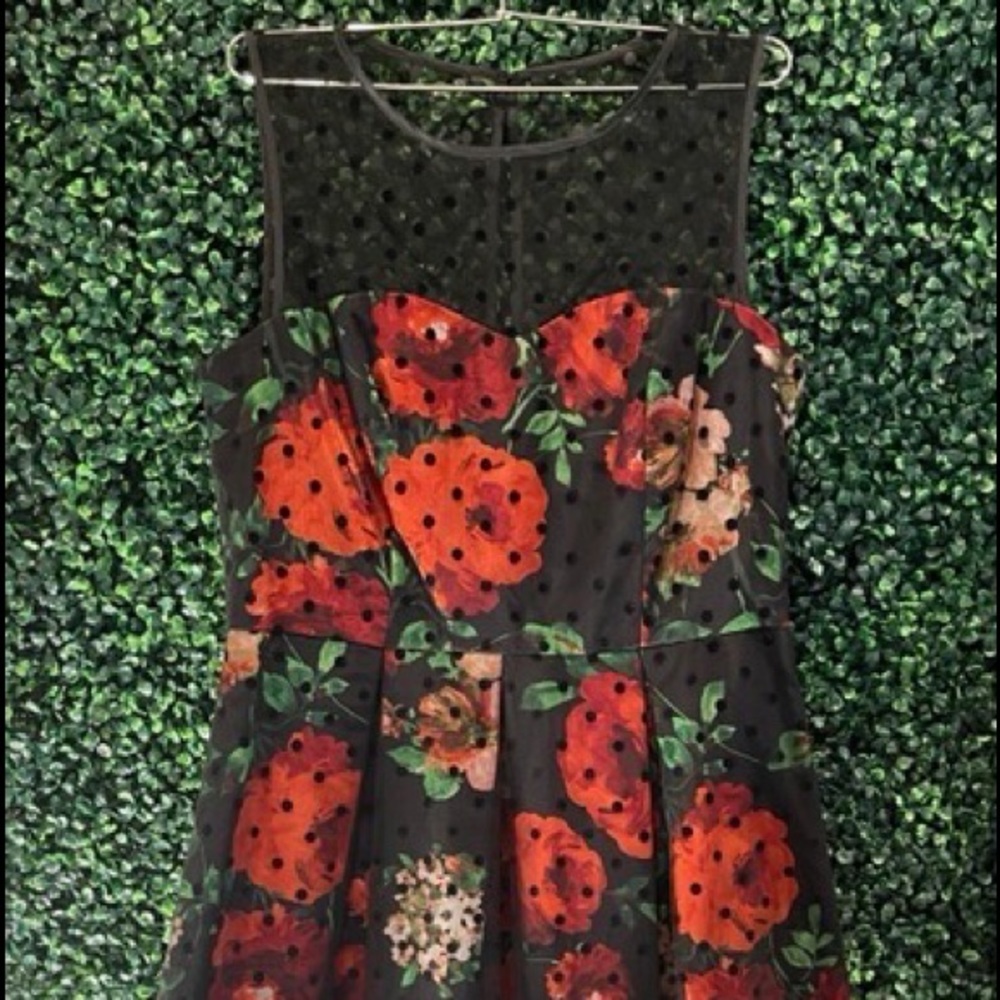 Red Floral Dress